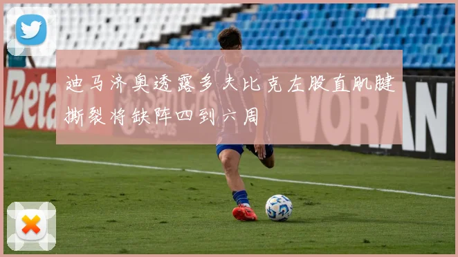 迪马济奥透露多夫比克左股直肌腱撕裂将缺阵四到六周
